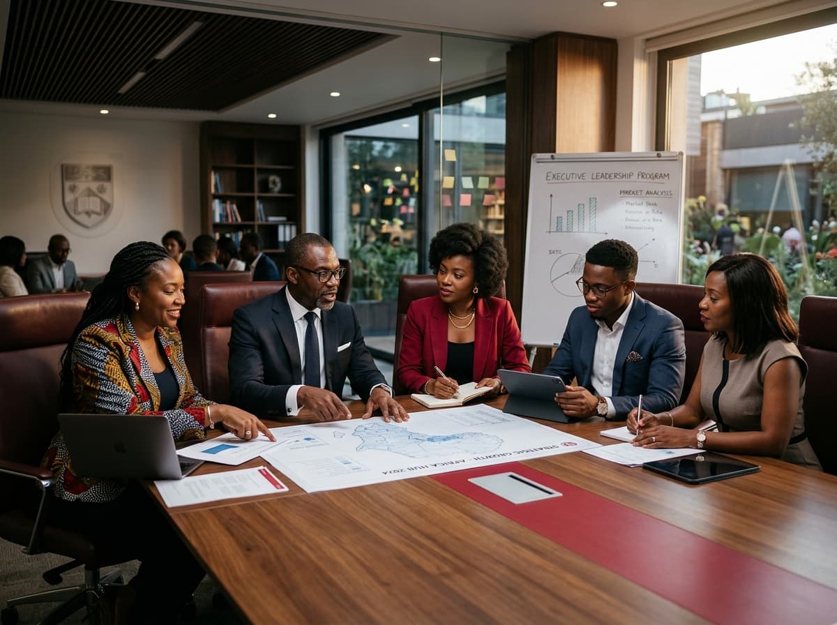 Benin Business School Executive Students and Faculty in Class Session